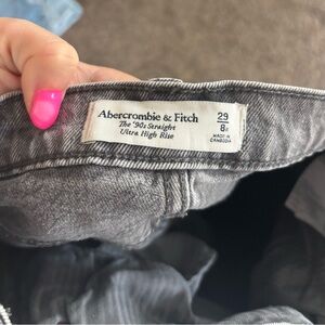 Abercrombie & Fitch 90s Straight Gray Jeans
